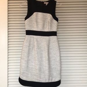 Banana Republic black and white tweed dress